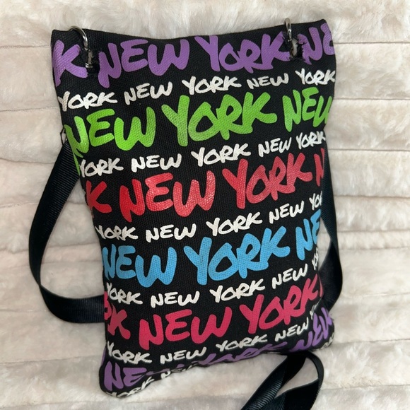 Vibrant New York Text Crossbody Bag by Akash - Picture 5 of 6